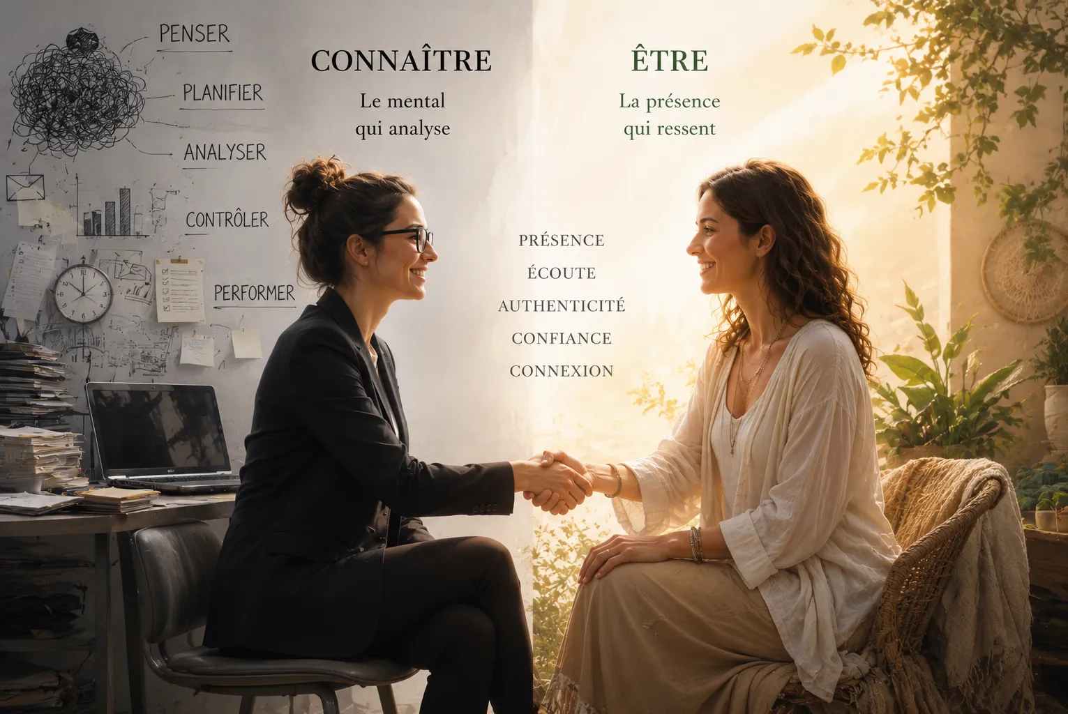 Deux représentations métaphoriques de connaître et être