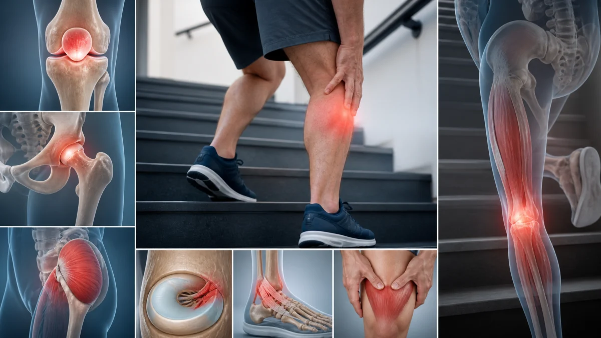 Douleur en montant ou descendant les escaliers : genou, hanche ou manque de force ? Douleur en montant ou descendant les escaliers : genou, hanche ou manque de force ?
