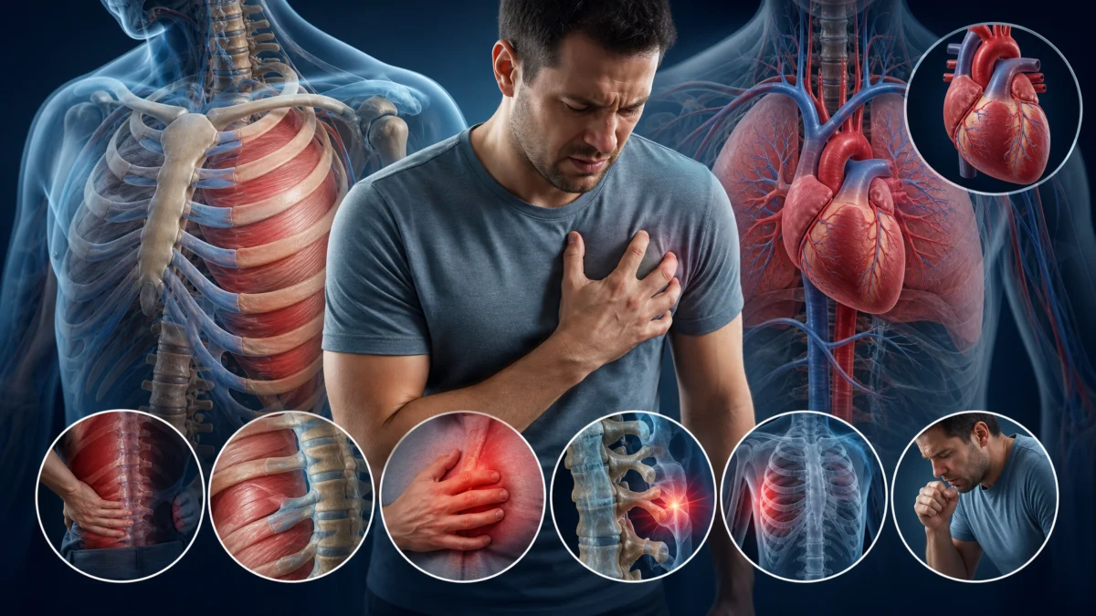 Douleur thoracique : muscle, côte ou urgence médicale ? Douleur thoracique : muscle, côte ou urgence médicale ?