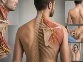 Lésion du nerf spinal accessoire : épaule tombante, trapèze faible et scapula instable