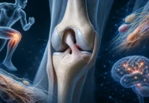 Illustration accompanying an article on ligaments and proprioception