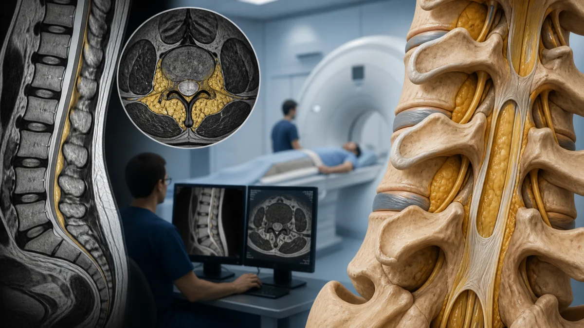 Lipomatose épidurale lombaire : une cause rare de compression nerveuse à l’IRM Lipomatose épidurale lombaire : une cause rare de compression nerveuse à l’IRM