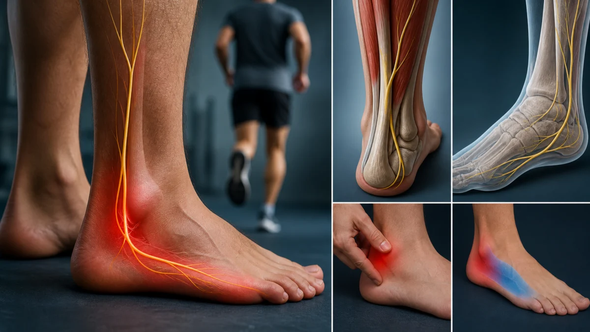 Neuropathie du nerf sural : douleur brûlante derrière la cheville et sur le bord du pied Neuropathie du nerf sural : douleur brûlante derrière la cheville et sur le bord du pied