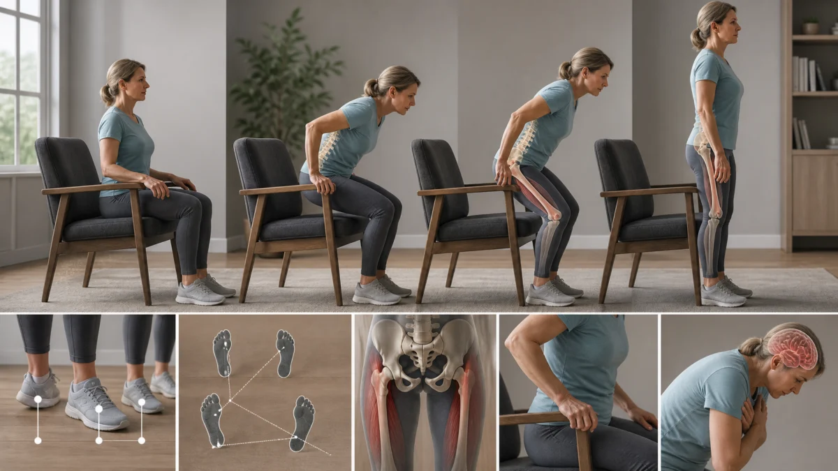Se relever et s’asseoir avec une lombalgie : retrouver un mouvement confortable et adaptable Se relever et s’asseoir avec une lombalgie : retrouver un mouvement confortable et adaptable