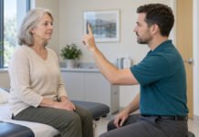 Vertiges et cou : quand l’ostéopathe doit-il penser à l’oreille interne plutôt qu’aux cervicales ? Observation des mouvements oculaires pendant une évaluation de vertiges.
