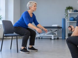 Observation d’un lever de chaise pour évaluer une évolution fonctionnelle.