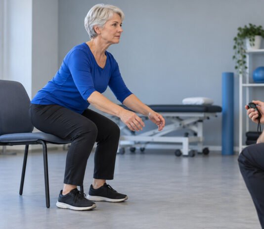 Observation d’un lever de chaise pour évaluer une évolution fonctionnelle.