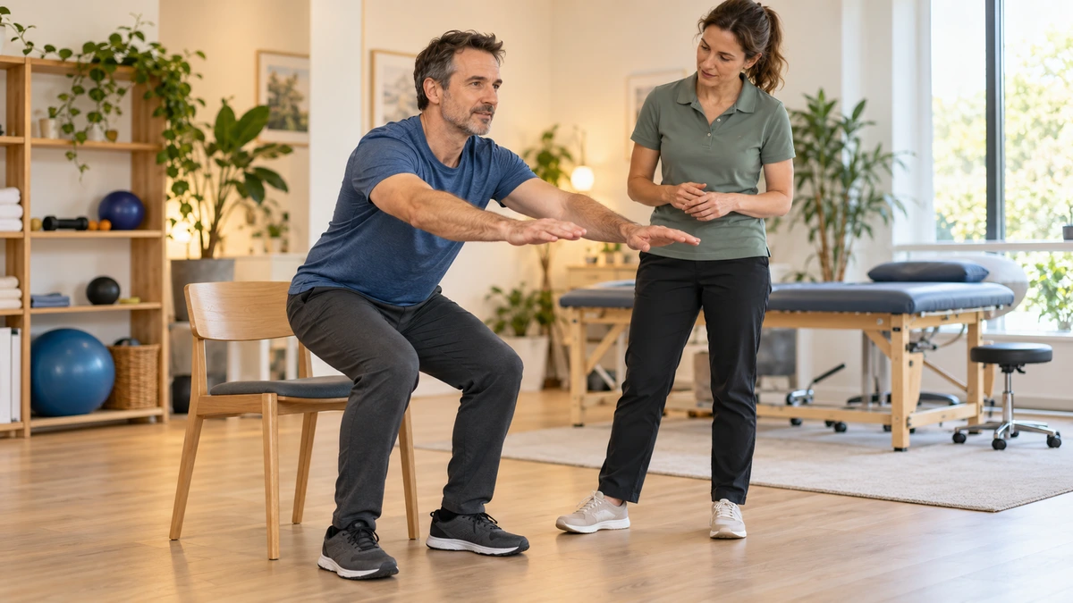 Protection, Adaptation, and Variability: Understanding the Model’s Limitations A person practising movement with support, illustrating protection, adaptation and variability.