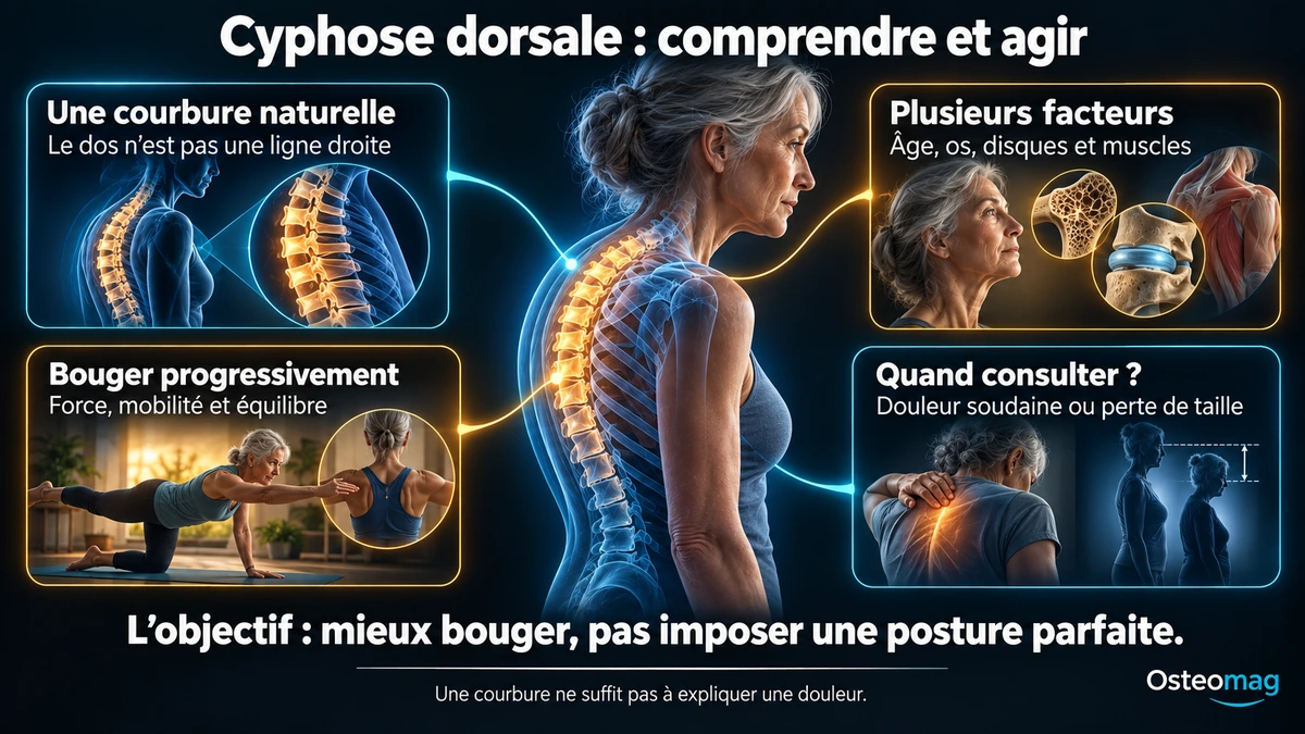 Cyphose dorsale : comprendre les facteurs associés et les objectifs de réadaptation.
