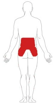 Schéma initial conservé en WebP : localisation générale du bas du dos, sans indication de la cause de douleur.