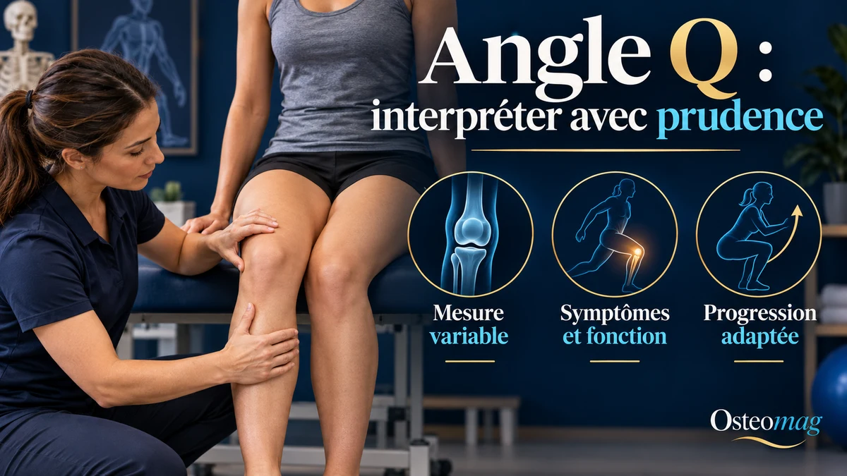 Trois repères pour interpréter l’angle Q : mesure variable, symptômes et fonction, progression adaptée.