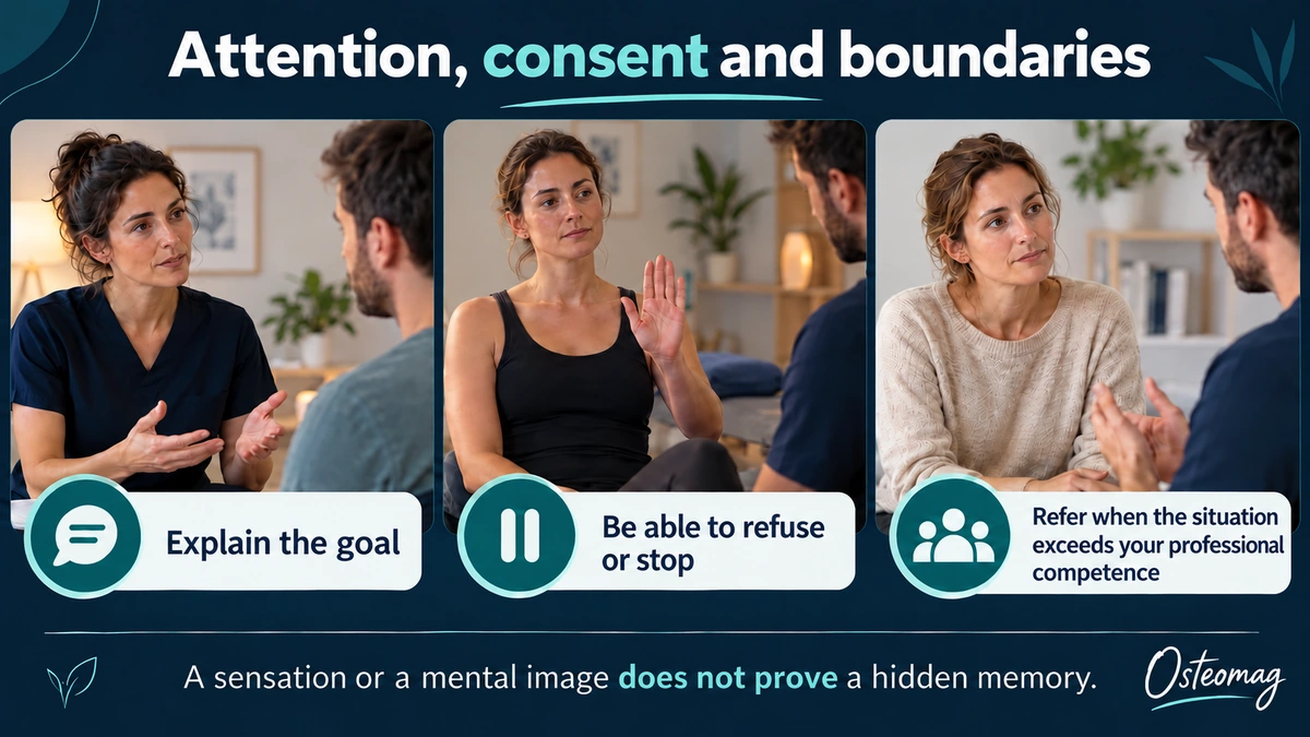 Explaining, obtaining consent and referring when necessary