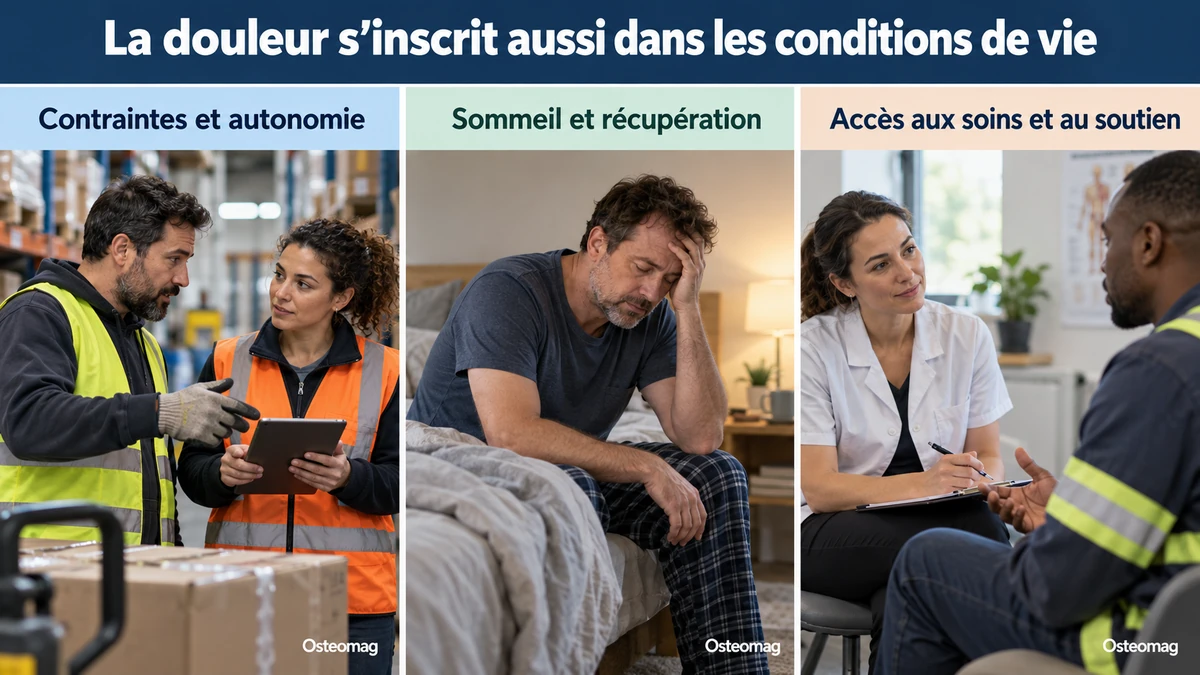 Trois scènes pédagogiques : la douleur s’inscrit aussi dans les conditions de vie.