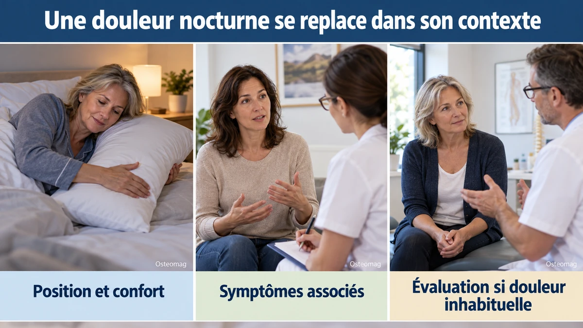 Trois scènes pédagogiques : une douleur nocturne se replace dans son contexte.