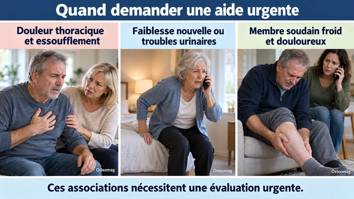 Trois scènes pédagogiques : quand demander une aide urgente.