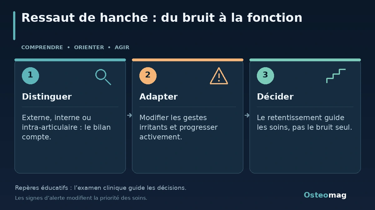 Ressaut de hanche : du bruit à la fonction : Distinguer ; Adapter ; Décider