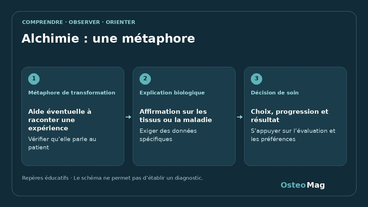 Schéma de repères : alchimie : une métaphore