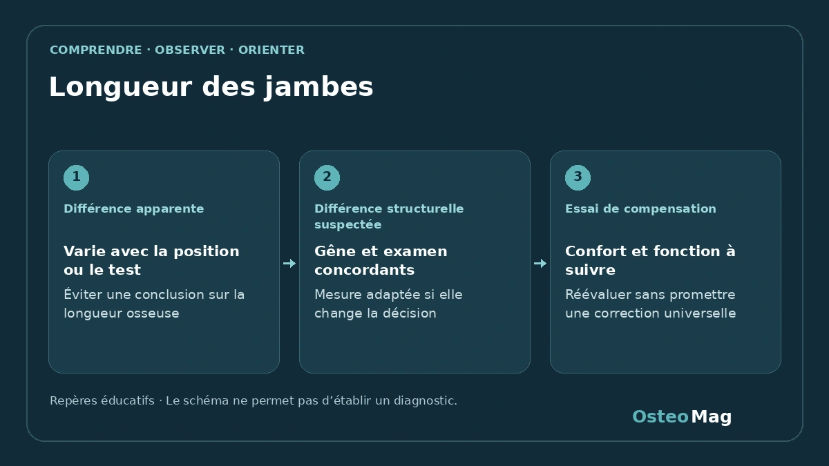 Schéma de repères : longueur des jambes