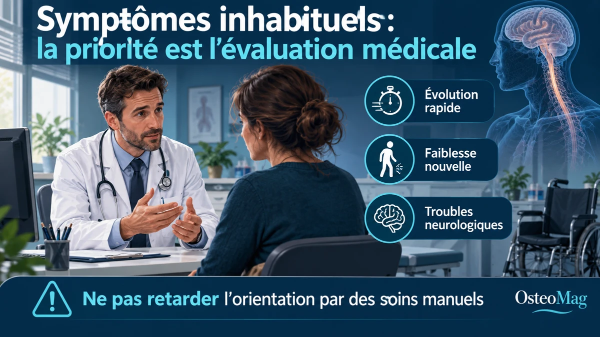 Consultation médicale pour une douleur persistante accompagnée de signes d’alerte