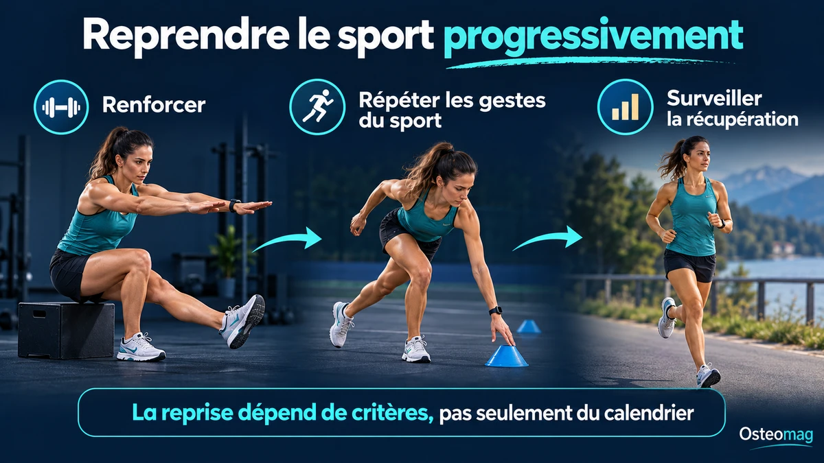 Athlète en renforcement, changement de direction et course progressive.